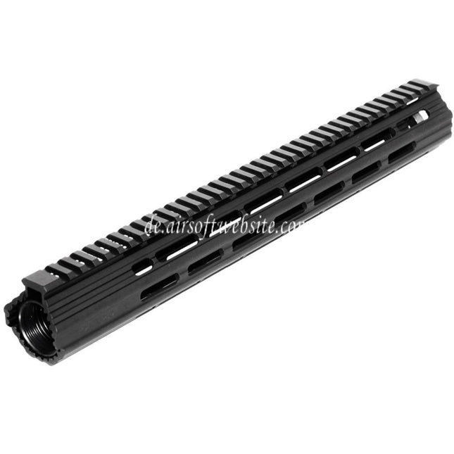 APS CNC 15 Zoll Boar 2.0 M-LOK Handschutz Schienen System Geeignet für APS CYMA G&P JG Tokyo Marui M4 M16 Serie AEG Gewehre Airsoft Schwarz