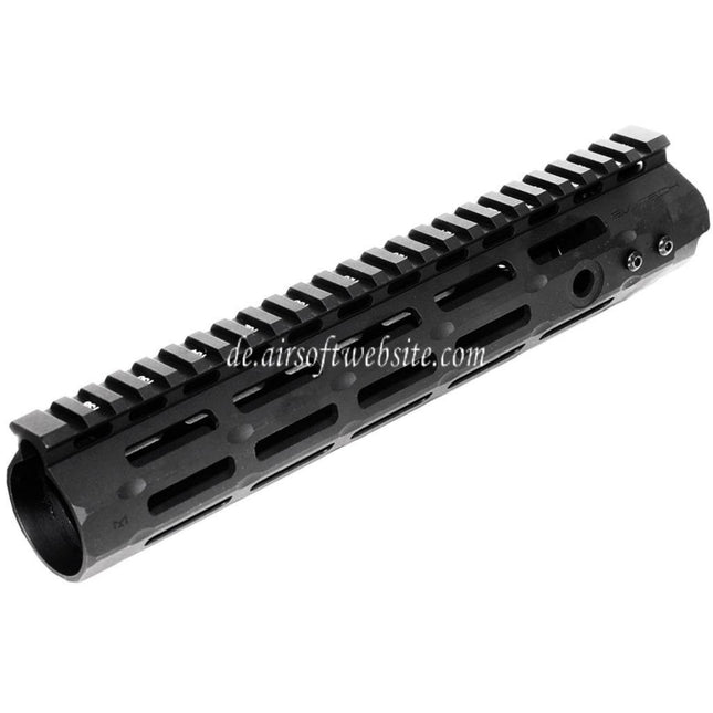 APS CNC 10 Zoll Evolution Tech 3.0 M-LOK Handschutz Schienen System Geeignet für APS CYMA G&P JG Tokyo Marui M4 M16 Serie AEG Gewehre Airsoft Schwarz