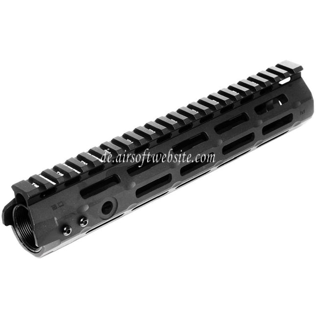 APS CNC 10 Zoll Evolution Tech 3.0 M-LOK Handschutz Schienen System Geeignet für APS CYMA G&P JG Tokyo Marui M4 M16 Serie AEG Gewehre Airsoft Schwarz