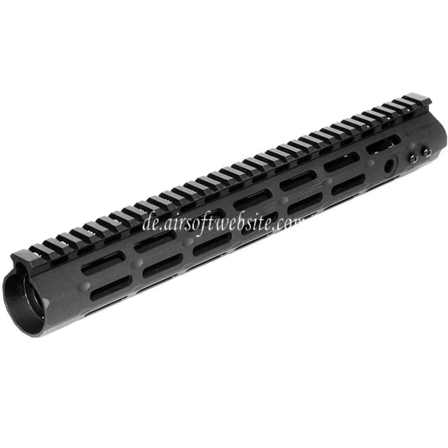 APS CNC 13.5 Zoll Evolution Tech 4.0 M-LOK Handschutz Schienen System Geeignet für APS CYMA G&P JG Tokyo Marui M4 M16 Serie AEG Gewehre Airsoft Schwarz