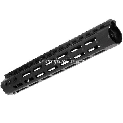 APS CNC 13.5 Zoll Evolution Tech 4.0 M-LOK Handschutz Schienen System Geeignet für APS CYMA G&P JG Tokyo Marui M4 M16 Serie AEG Gewehre Airsoft Schwarz