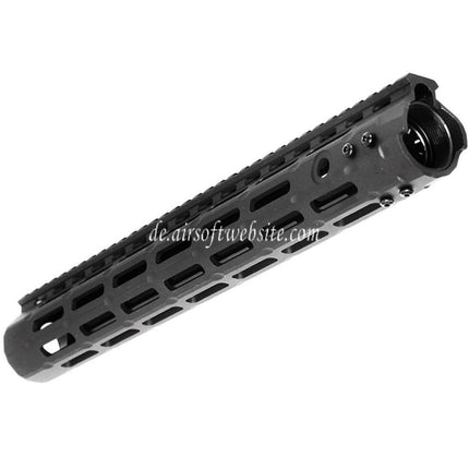 APS CNC 13.5 Zoll Evolution Tech 4.0 M-LOK Handschutz Schienen System Geeignet für APS CYMA G&P JG Tokyo Marui M4 M16 Serie AEG Gewehre Airsoft Schwarz