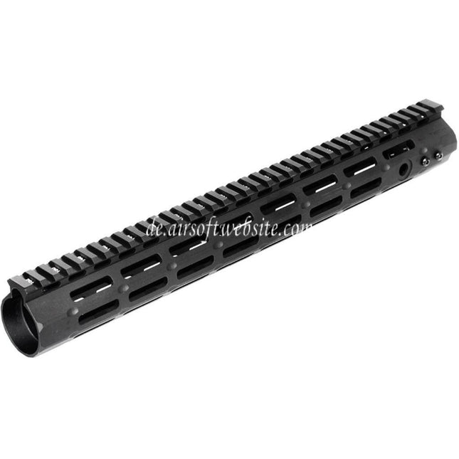 APS CNC 15 Zoll Evolution Tech 5.0 M-LOK Handschutz Schienen System Geeignet für APS CYMA G&P JG Tokyo Marui M4 M16 Serie AEG Gewehre Airsoft Schwarz