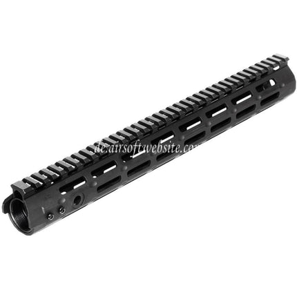 APS CNC 15 Zoll Evolution Tech 5.0 M-LOK Handschutz Schienen System Geeignet für APS CYMA G&P JG Tokyo Marui M4 M16 Serie AEG Gewehre Airsoft Schwarz
