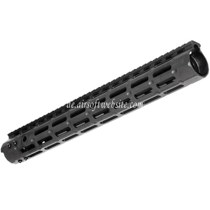APS CNC 15 Zoll Evolution Tech 5.0 M-LOK Handschutz Schienen System Geeignet für APS CYMA G&P JG Tokyo Marui M4 M16 Serie AEG Gewehre Airsoft Schwarz