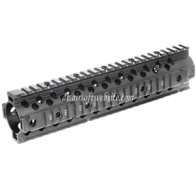 CYMA CNC Aluminum 255mm 10 Zoll Free Float RIS Handschutz Schienen System Geeignet für M4 M16 Serie AEG Gewehre Airsoft Schwarz