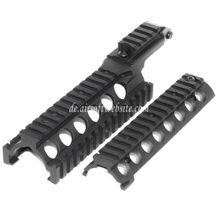 CYMA CNC Aluminum 210mm RAS Handschutz Schienen System mit Rail Cover Geeignet für Tokyo Marui M4 M16 Serie AEG / WA M4 M16 Serie GBB Gewehre Airsoft Schwarz
