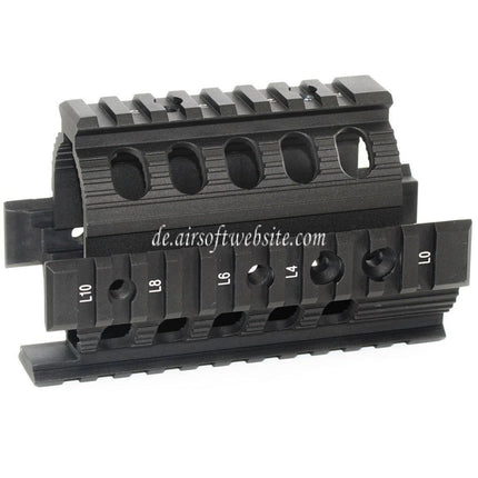 CYMA CNC Aluminum 135mm Handschutz Schienen System Geeignet für Tokyo Marui D-Boys CYMA APS VFC Matrix AK74U Serie AEG Gewehre Airsoft Schwarz