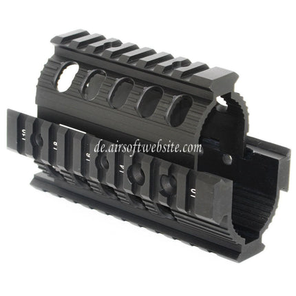 CYMA CNC Aluminum 135mm Handschutz Schienen System Geeignet für Tokyo Marui D-Boys CYMA APS VFC Matrix AK74U Serie AEG Gewehre Airsoft Schwarz