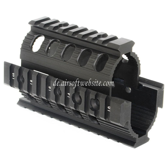 CYMA CNC Aluminum 135mm Handschutz Schienen System Geeignet für Tokyo Marui D-Boys CYMA APS VFC Matrix AK74U Serie AEG Gewehre Airsoft Schwarz