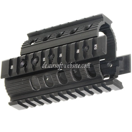 CYMA CNC Aluminum 135mm Handschutz Schienen System Geeignet für Tokyo Marui D-Boys CYMA APS VFC Matrix AK74U Serie AEG Gewehre Airsoft Schwarz