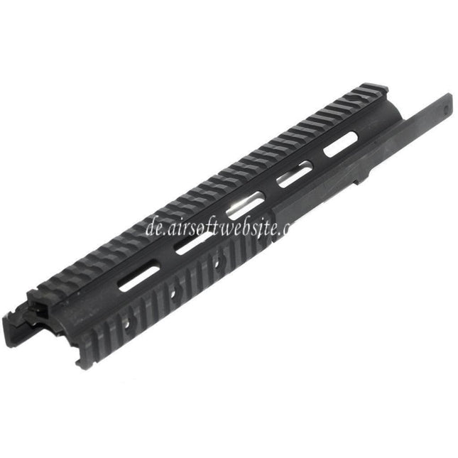 CYMA CNC Aluminum 370mm RAS Handschutz Schienen System mit Schienenabdeckung Geeignet für CYMA Tokyo Marui G&P JG M14 Serie AEG Gewehre Airsoft Schwarz