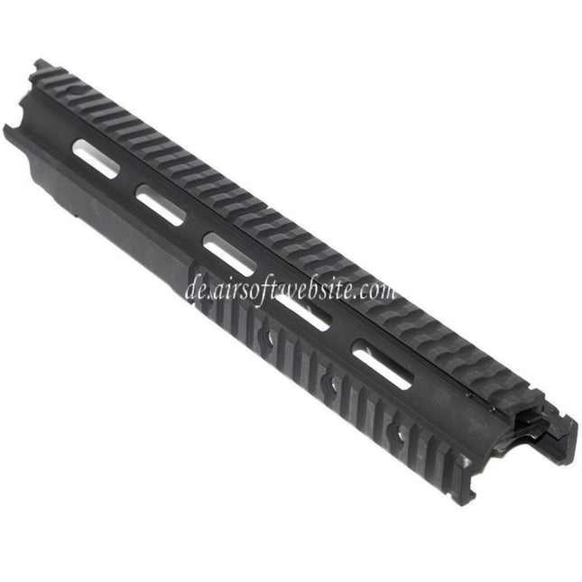 CYMA CNC Aluminum 370mm RAS Handschutz Schienen System mit Schienenabdeckung Geeignet für CYMA Tokyo Marui G&P JG M14 Serie AEG Gewehre Airsoft Schwarz