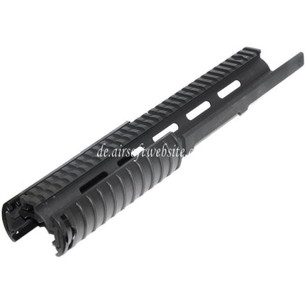 CYMA CNC Aluminum 370mm RAS Handschutz Schienen System mit Schienenabdeckung Geeignet für CYMA Tokyo Marui G&P JG M14 Serie AEG Gewehre Airsoft Schwarz