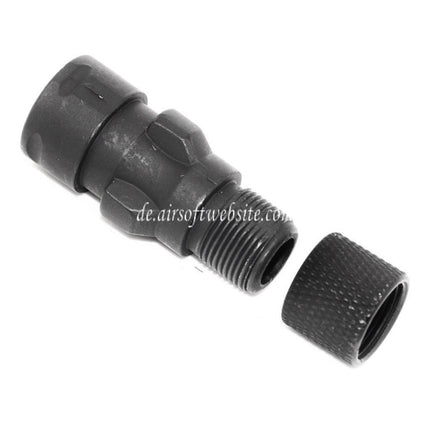 CYMA Metall Mündungsfeuerdämpfer Muzzle Adapter Geeignet für CM041 CM049 MP5 AEG Gewehre Airsoft Schwarz