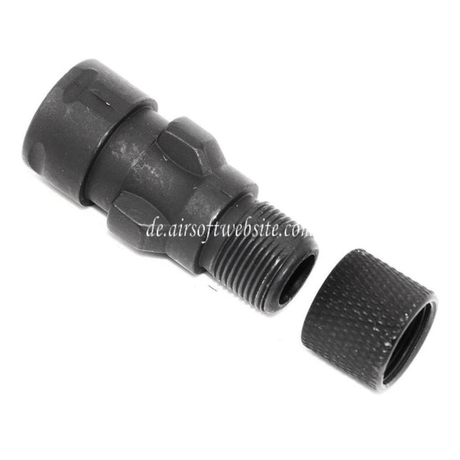 CYMA Metall Mündungsfeuerdämpfer Muzzle Adapter Geeignet für CM041 CM049 MP5 AEG Gewehre Airsoft Schwarz