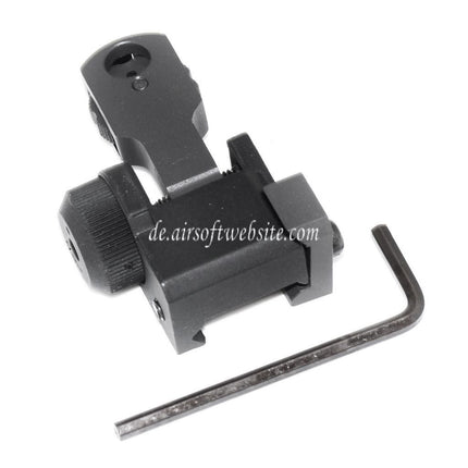Airsoft Website MAD BUIS Stil Klappbare Kimme Geeignet für Standard 20mm RIS RAS Schiene