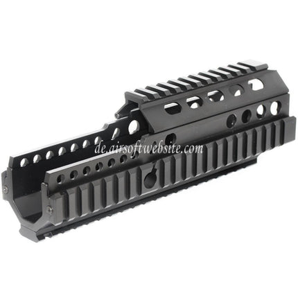 Airsoft Website 225mm 9 Zoll CNC Aluminium 4-Side Handschutz Schienen System Geeignet für ARMY G&G L85 R85 AEG Gewehre Schwarz