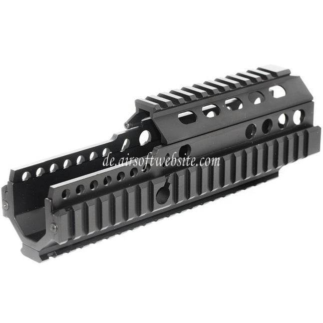 Airsoft Website 225mm 9 Zoll CNC Aluminium 4-Side Handschutz Schienen System Geeignet für ARMY G&G L85 R85 AEG Gewehre Schwarz