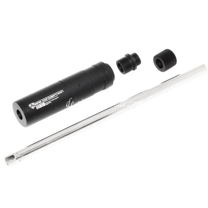 APS 6.03mm 190mm Power Up Erweitert Innere Lauf and Schalldämpfer mit Adapter (-12mm CCW To -14mm CCW) Geeignet für ACP601 Black Hornet Serie GBB Pistolen Airsoft