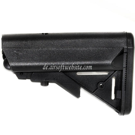 E&C Polymer MK18 MOD 0 LMT Kran Schaft Geeignet für Tokyo Marui M4 M16 Serie AEG Gewehre Airsoft Schwarz