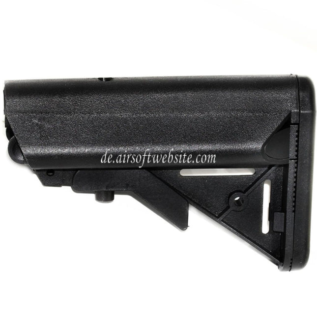 E&C Polymer MK18 MOD 0 LMT Kran Schaft Geeignet für Tokyo Marui M4 M16 Serie AEG Gewehre Airsoft Schwarz