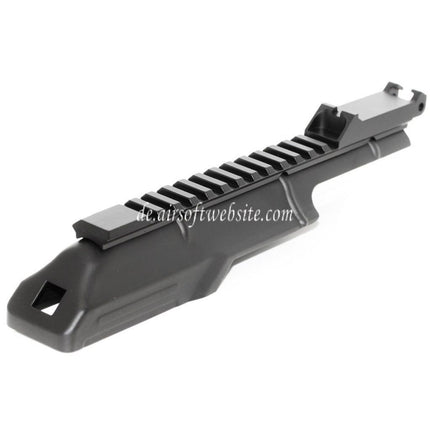 CYMA Obere Empfängerabdeckung mit 20mm Taktikschienen Kimme Geeignet für D-Boys JG Jing Gong Golden Eagle CYMA Tokyo Marui AKS74U Serie AEG Gewehre Airsoft Schwarz