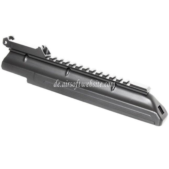 CYMA Obere Empfängerabdeckung mit 20mm Taktikschienen Kimme Geeignet für D-Boys JG Jing Gong Golden Eagle CYMA Tokyo Marui AKS74U Serie AEG Gewehre Airsoft Schwarz