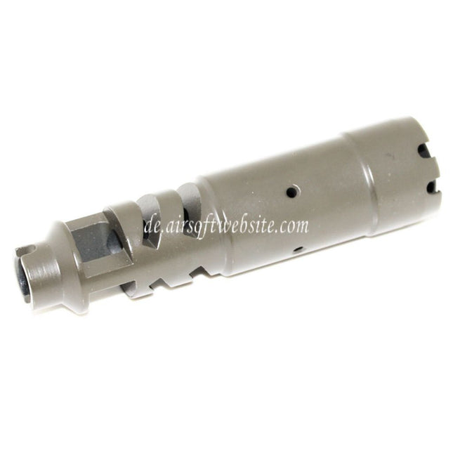 Airsoft Website 105mm Shturm Stil Mündungsbremse Mündungsfeuerdämpfer mit Adapter Geeignet für -14mm CCW Gegen den Uhrzeigersinn Lauf Gewehre