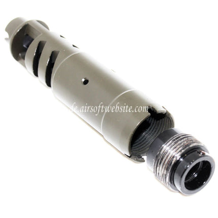 Airsoft Website 105mm Shturm Stil Mündungsbremse Mündungsfeuerdämpfer mit Adapter Geeignet für -14mm CCW Gegen den Uhrzeigersinn Lauf Gewehre
