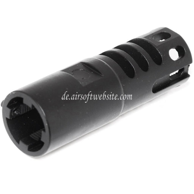 APS 68mm Evolution Tech Mündungsbremse Mündungsfeuerdämpfer 1.0 Geeignet für -14mm CCW Gegen den Uhrzeigersinn Lauf Gewehre Airsoft Schwarz