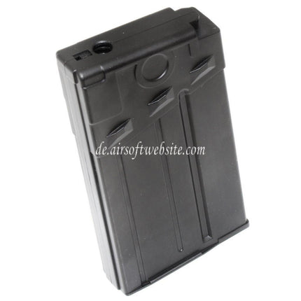 BATTLEAXE 120rd Plastik Mid-Cap Magazin Geeignet für Tokyo Marui G&P Matrix CYMA D-BOY Echo1 JG Classic Army ICS G&G G3 Serie AEG Gewehre Airsoft Schwarz