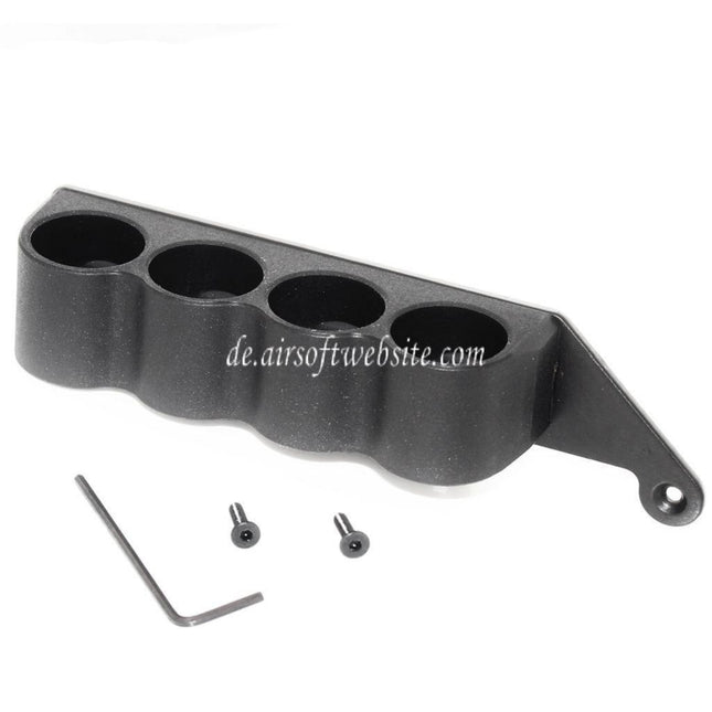 CYMA 4 Schrotpatronen Halter Metall Carrier Geeignet für CYMA Tokyo Marui M870 Schrotflinte Airsoft