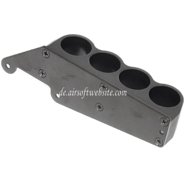 CYMA 4 Schrotpatronen Halter Metall Carrier Geeignet für CYMA Tokyo Marui M870 Schrotflinte Airsoft