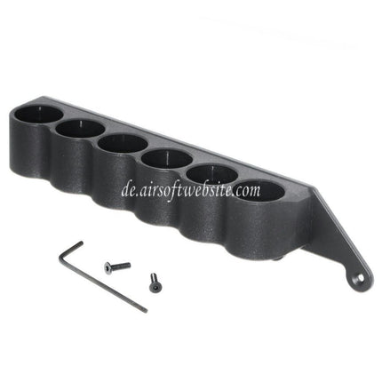 CYMA 6 Schrotpatronen Halter Metall Carrier Geeignet für CYMA Tokyo Marui M870 Schrotflinte Airsoft