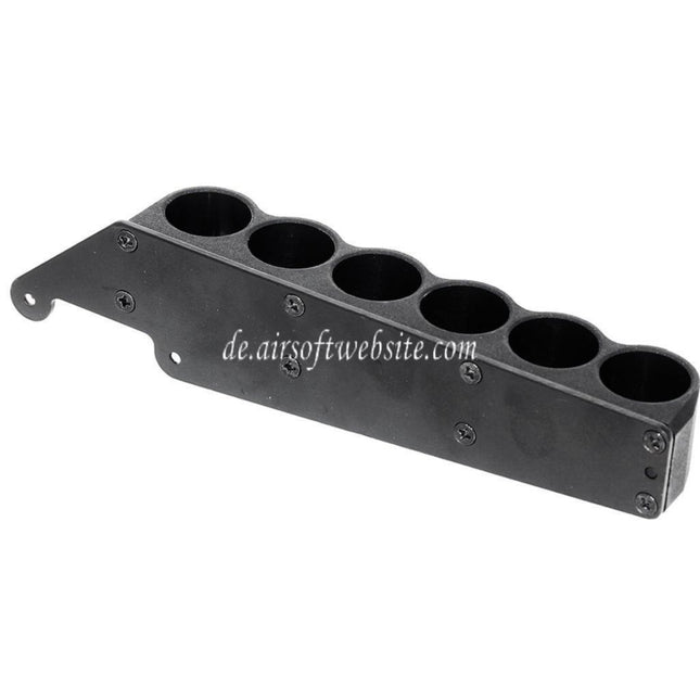 CYMA 6 Schrotpatronen Halter Metall Carrier Geeignet für CYMA Tokyo Marui M870 Schrotflinte Airsoft