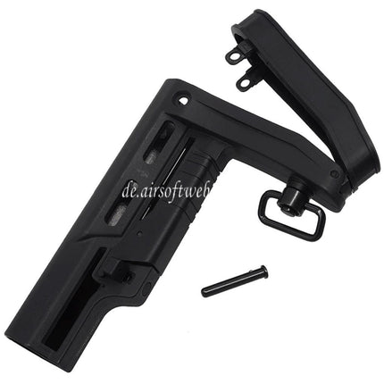 APS RS-2 Einziehbar Schaft geeignet für M4 M16 Serie AEG Gewehre Airsoft Schwarz