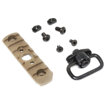 APS 7-Slots MIL-STD 1913 Rail M-LOK Schienen Segmentplatte mit QD Riemenwirbel