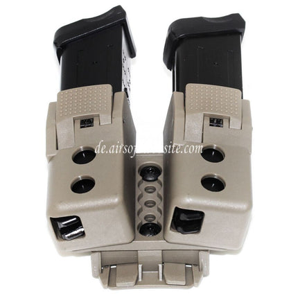 APS Quantum Mechanics Abschließbare Doppelmagazintasche Geeignet für G17 / G18C / G19 / G22 / G23 / G24 / G34 / G35 G-Serie GBB Magazin