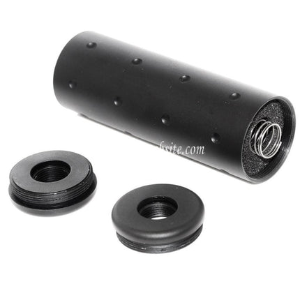 5KU 102mm Aluminium Stubby Schalldämpfer Laufverlängerungsrohr Geeignet für -14mm CCW Gegen den Uhrzeigersinn Lauf Gewehre Airsoft Schwarz