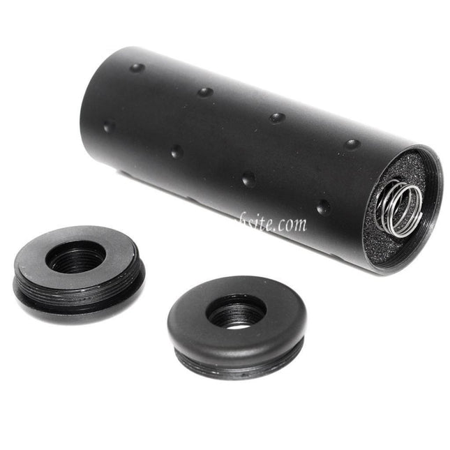 5KU 102mm Aluminium Stubby Schalldämpfer Laufverlängerungsrohr Geeignet für -14mm CCW Gegen den Uhrzeigersinn Lauf Gewehre Airsoft Schwarz