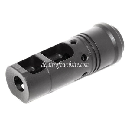 Airsoft Website 62mm SF-556 Mündungsbremse Mündungsfeuerdämpfer Geeignet für -14mm CCW Counter-Clockwise Thread Barrel Gewehre