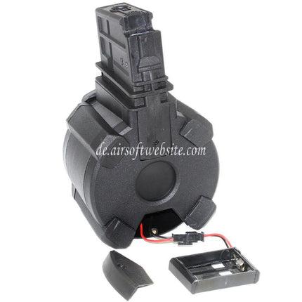 BATTLEAXE 1400rd Elektrisch Trommelmagazin Geeignet für G36 Serie AEG Gewehre Airsoft