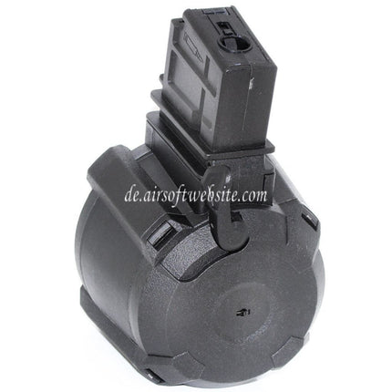 BATTLEAXE 1400rd Klangsteuerung Elektrisch Trommelmagazin Geeignet für G36 Serie AEG Gewehre Airsoft