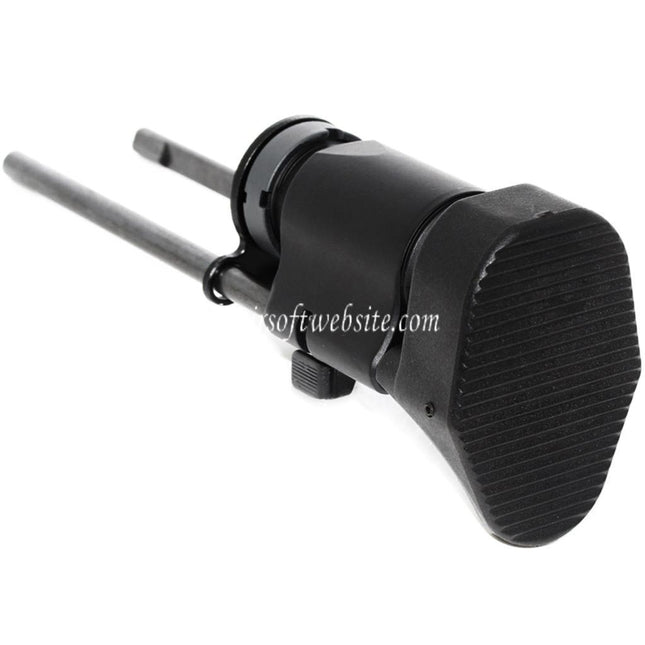 Airsoft Website 3-Position Stinger Tanker Einziehbarer Gewehrschaft (HK416C Stil ) Geeignet für M4 M16 AEG Gewehre Schwarz