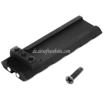 APS 5-Slot Picatinny 20mm Anpassen Schiene hinteres Visier Geeignet für APS WE AW Tokyo Marui G17 G18C Serie GBB Pistolen Airsoft Schwarz