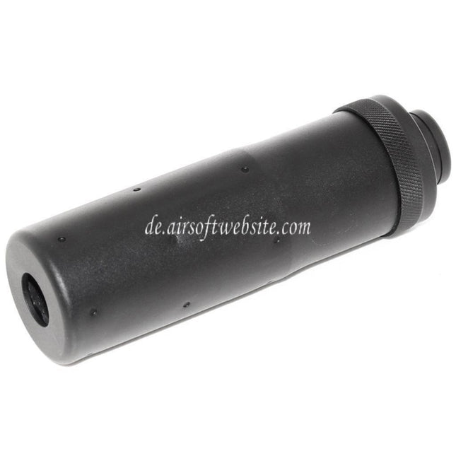 Airsoft Website 4.5 Zoll MK23 Stil Schalldämpfer Laufverlängerung Rohr Geeignet für -14mm CCW Gegen den Uhrzeigersinn Lauf Gewehre Schwarz