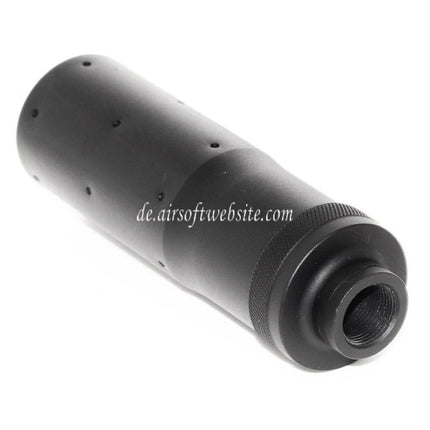 Airsoft Website 4.5 Zoll MK23 Stil Schalldämpfer Laufverlängerung Rohr Geeignet für -14mm CCW Gegen den Uhrzeigersinn Lauf Gewehre Schwarz