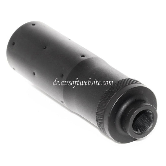 Airsoft Website 4.5 Zoll MK23 Stil Schalldämpfer Laufverlängerung Rohr Geeignet für -14mm CCW Gegen den Uhrzeigersinn Lauf Gewehre Schwarz