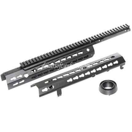 CYMA Keymod Modular Handschutz Schienen System Geeignet für CYMA CM079 Tokyo Marui M4 Serie AEG Gewehre Airsoft Schwarz